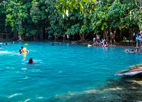 Swimming in the Emerald Pool Krabi