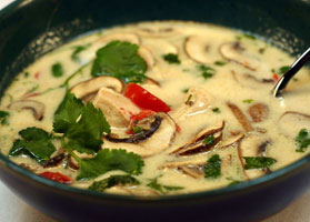 Tom Kha Kai (Chicken in Coconut Soup) 